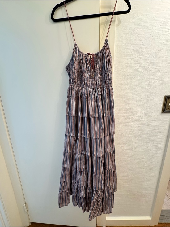 Free People Dresses & Skirts - Free People Striped Spaghetti Strap Maxi Dress - Blue/purple